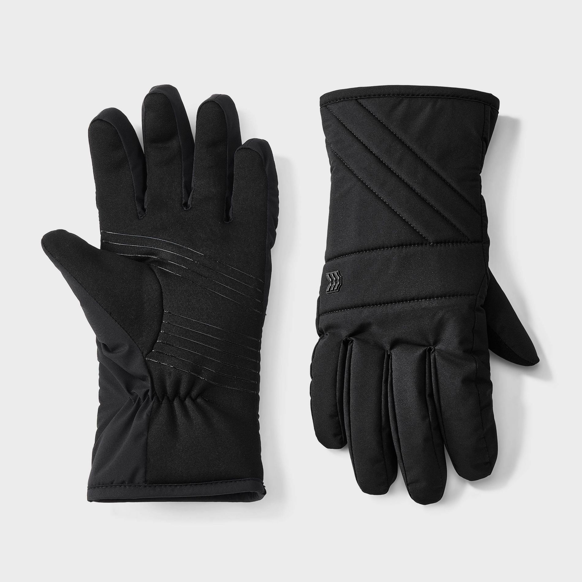 Men's Quilted Puffer Gloves - All In Motion™ Black