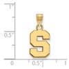 Black Bow Jewelry 14k Yellow Gold Michigan State Spartans NCAA Small Pendant - 2 of 3