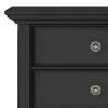 Sapphtopaz Modern Wooden Nightstand with 2 Drawers & Bottom Shelf Bedside Table with Bronze Round Pulls Night Stand for Bedroom, Living Room - 4 of 4