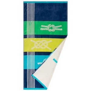 Premium Cotton Ultra-Soft and Durable Beach Towel by Blue Nile Mills - 1 of 4