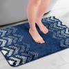 Unique Bargains 2 Pcs Geometric Patterns Non-Slip Absorbent Bathroom Mats for Sink - 2 of 4