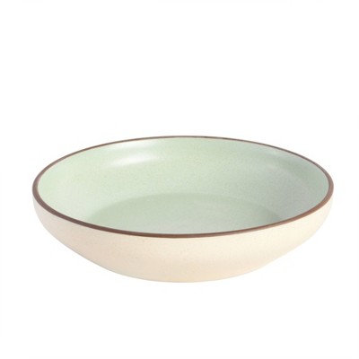Mint Ceramic Double Bowl Dinnerware Set, Service for 4