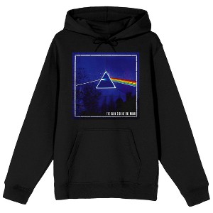 Pink Floyd Color Prism Long Sleeve Men's Black Hooded Sweatshirt - 1 of 3