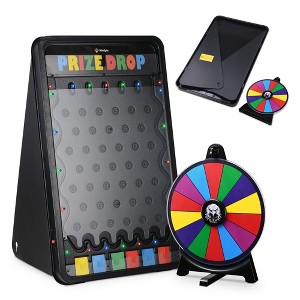 WinSpin 19x30" Prize Drop Board with LED Light & 12" Prize Wheel Fortune Game - 1 of 4