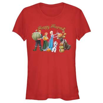 Juniors Womens Frozen Happy Harvest T-Shirt