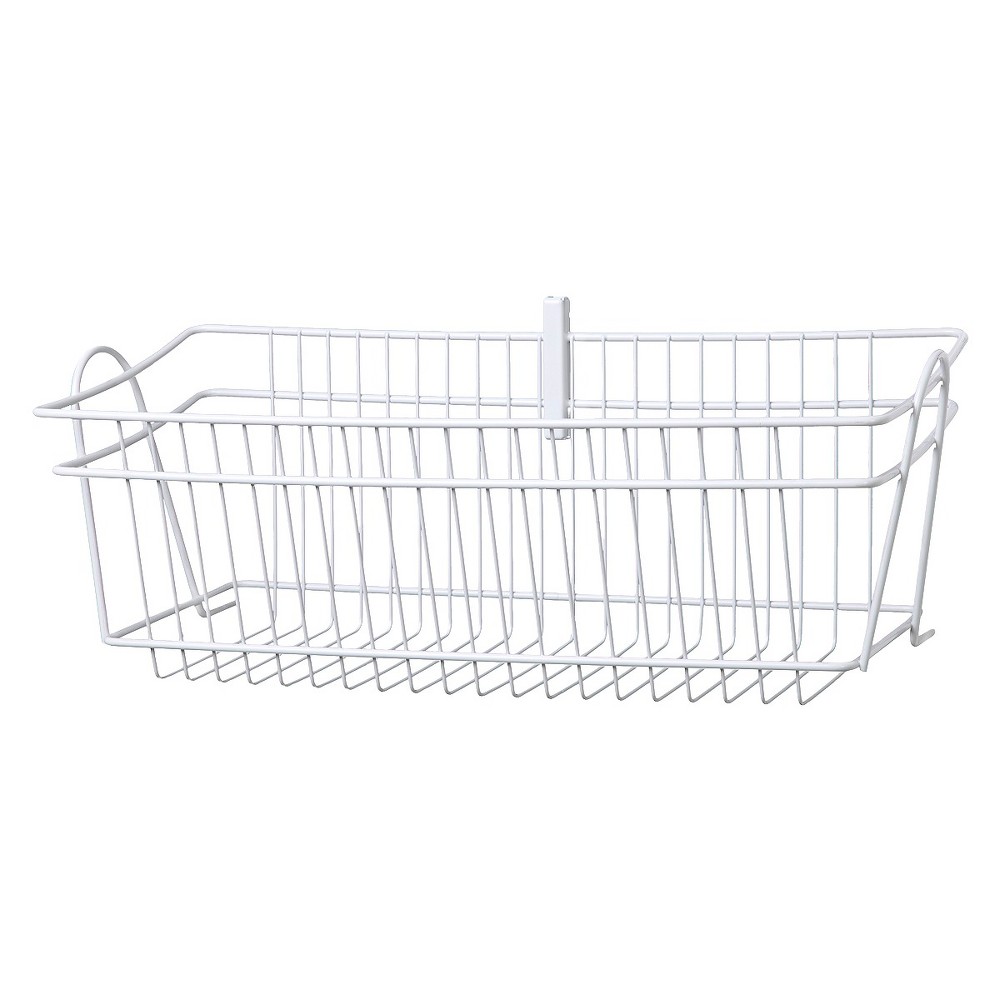 UPC 075381028400 product image for ClosetMaid ShelfTrack Large Basket - White | upcitemdb.com
