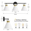 KAISITE 2-Light Sculptural Mid-Century Vanity Light, Dimmable Glass & Metal Wall Sconce - 2 of 4