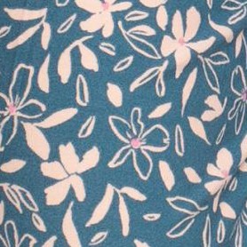 denim/tropical floral