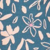 denim/tropical floral
