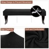 Unique Bargains Stretch Jacquard Checkered Anti-Dust Protecting Dining Chair Slipcovers for 42" - 54" Bench - 3 of 4