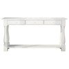 FCH Extended 2-tier Table with Three Drawers and Curved Legs Density Board 163*38.1*86.4cm Vintage White Entryway Table - 3 of 4