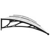 vidaXL Door Canopy Black and Transparent 118.1"x29.5" PC - 4 of 4