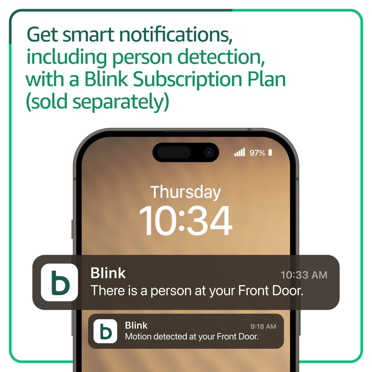Blink Video Doorbell with Head-to-toe HD view, Two-year Battery Life, and Simple Setup, Required Sync Module not Included - thumbnail 6