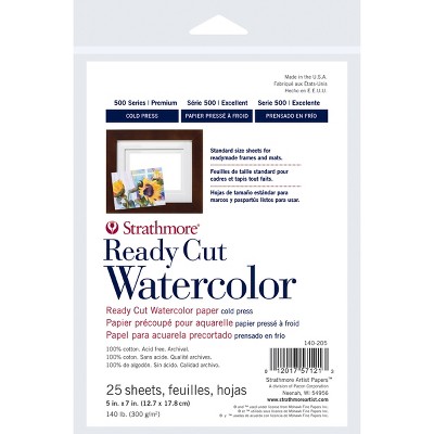 Strathmore Watercolor Paper Pack 5"X7"-25 Sheets