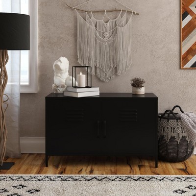 Shadwick Black Metal 2-Door Office Storage Cabinet