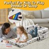 Kids Bean Bag Sofa Couch Reading Chair With Children Friendly Handle For Easy Movement & Double Pockets For Good Storage, Graffiti Flocking Sofa - 2 of 4