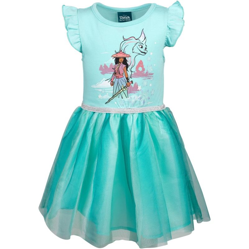 Disney Lilo & Stitch Raya and the Last Dragon Encanto Moana Mirabel Sisu Girls Dress Tulle Dress Little Kid to Big Kid, 1 of 10
