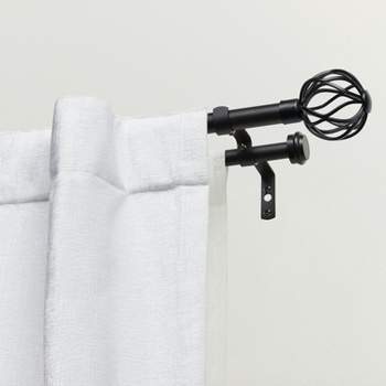 Exclusive Home Ogee Double Curtain Rod and Finial Set