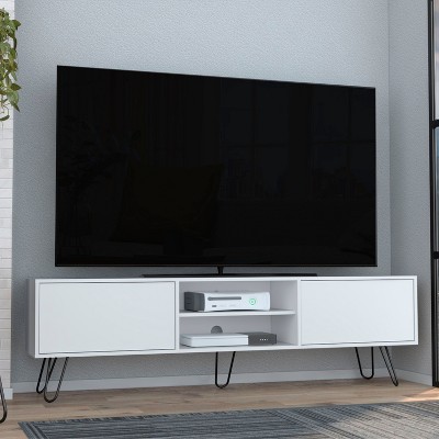 NicBex TV Stand Modern TV Stand Media Console Entertainment Center with Hinged Drawers for Living Room