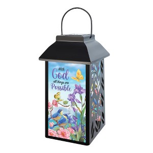 Briarwood Lane Spring Lantern 12" x 6" x 6" With God Solar For Spring Lantern - 1 of 4