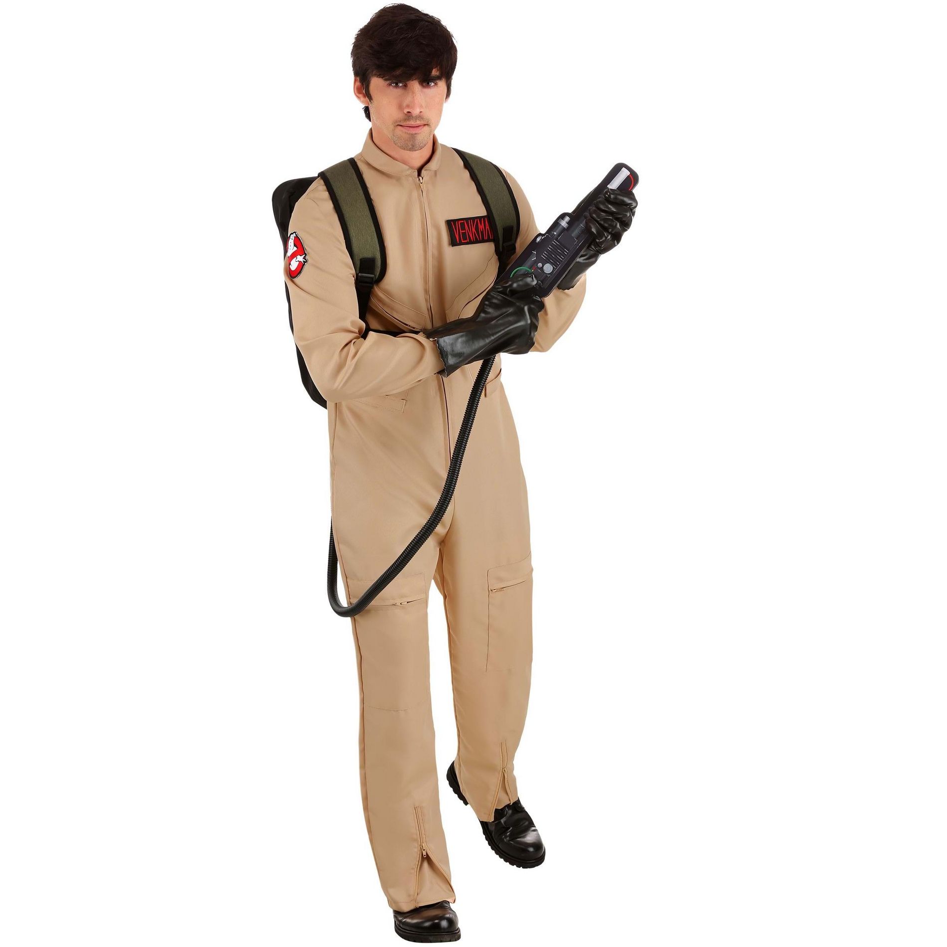 HalloweenCostumes.com 8X  Men  Ghostbusters Men's Plus Size Deluxe Costume, Black/Red/Tan