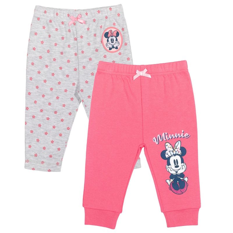 Disney Minnie Mouse Newborn Baby Girls 15 Pc Set Sleep N' Play Coverall Bodysuit Tee Pants Bibs Hat Mitts Blanket 0-6 Months, 4 of 10