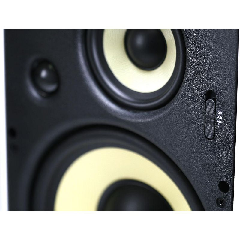 Monoprice 3-Way Aramid Fiber In-Wall Speakers - 8 Inch (Pair) Titanium Silk Dome Tweeters - Caliber Series, 4 of 7
