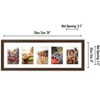 Americanflat 8x24 Collage Picture Frame with Five 4x6 Displays in Walnut - Composite Wood with Shatter Resistant Glass - 2 of 4