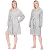 PAVILIA Short Robes for Women, Plush Soft Bathrobe Womens Lightweight, Fluffy Fuzzy Robe Knee Length, Shower Spa - 3 of 4