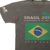 Team Gear Vintage Brazil Champions 2014 Adult Pepper Crew Neck Short Sleeve T-shirt-Small - 3 of 4