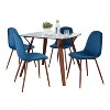 LumiSource 5pc Folia Pebble Dining Set Walnut - 2 of 4