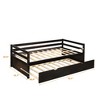 NicBex Twin Sized Daybed with Trundle Wooden Daybed Frame Contemporary Multi-Functional Day bed for Bedrooms and Living Rooms - 2 of 4