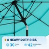 3 Tiers Patio Market Umbrella 8 Ribs, 9FT 3 Tiers Heavy Duty Outdoor Umbrella with Ventilation and Hand Crank - 3 of 4