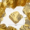 Unique Bargains Wedding Birthday Decor Artificial Silk Flower Rose Petals 2x2 Inch 1200 Pcs Gold Tone - 2 of 3