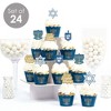 Big Dot of Happiness Happy Hanukkah - Cupcake Decoration - Chanukah Holiday Party Cupcake Wrappers and Treat Picks Kit - Set of 24 - 2 of 4