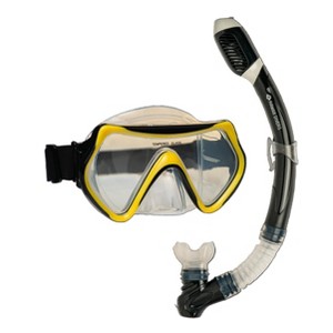Hawaii Divers Destin Adult Snorkel Set – Red/Black - L/XL - 1 of 2