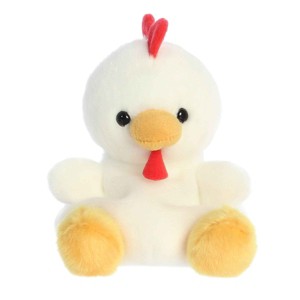 Aurora Mini Cooper Chicken Palm Pals Adorable Stuffed Animal White 5" - 1 of 4