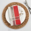 Saro Lifestyle Jacquard Christmas Napkin, 20" Square, Red (Set of 4) - 4 of 4