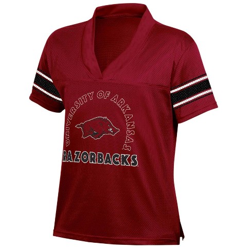 Ncaa Arkansas Razorbacks Women's Mesh Jersey T-shirt : Target