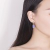 Paaaawaters 925 Sterling Silver 5A Rectangle Cubic Zirconia Dangle Earrings for Women - 3 of 4