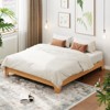 Platform Wood Bed Frame with Wooden Slat and Metal Slat Support, Underbed Space for Storage - 4 of 4