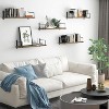 Attop Floating Shelves - 24 Inch Wall Mounted Set of 3 Rustic Wood Shelves for Wall Decor and Living Room Storage - 3 of 4