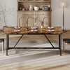 GustoWave 70.87 Inch Large Farmhouse Dining Table, with Wood Grain Engineered Panels - 2 of 4
