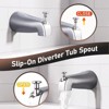 WOWOW Single-Handle 5-Spary Settings Round Shower Faucet with Tub Spout (Valve Included) - 2 of 4