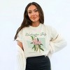 Simply Sage Market Women's Washington Girly Flower Short Sleeve Garment Dyed Tee - 2 of 4