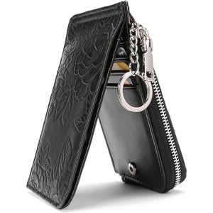BEAFUP Wallet for Women,Slim RFID Blocking Leather Wallet - with Zipper Pocket, Compact Card Holder for Handbags, Travel, Daily Use - 1 of 4
