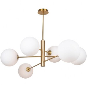 Artcraft Lighting Aurelia 6 - Light Chandelier in  Brass - 1 of 4