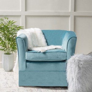 NicBex Accent Chair Swivel Chair with Loose Cover Lounge Chair Reading Chair Comfy Chair for Living Room, Blue - 1 of 4