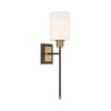 Savoy House Alvara 1 - Light Wall Light in  Matte Black/Warm Brass - 3 of 4