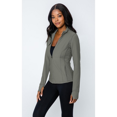 Yogalicious Womens Lux Crosstrain Everyday Half Zip Jacket With Thumbholes  : Target